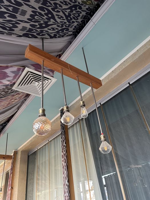 Люстра светильник дерево потолочная лофт