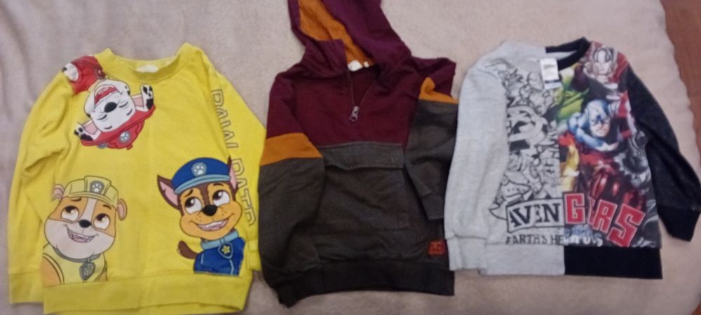 15 броя блузки с дълъг ръкав 98-104