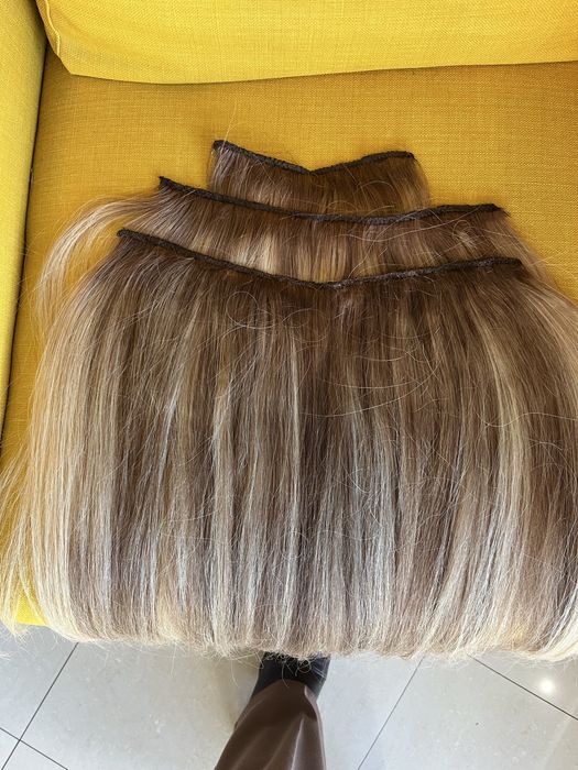 100% Естествена коса без примеси- високо качество. 150 гр. 55 см.