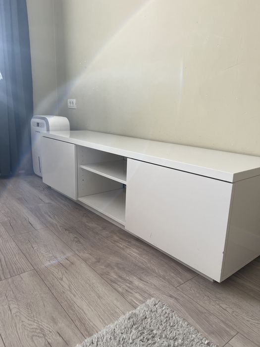 Comoda TV MDF cu 2 sertare Alba