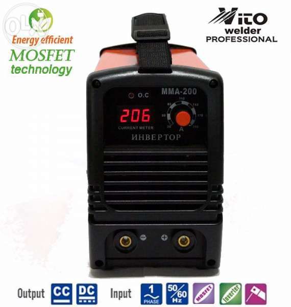 Инверторни Електрожени VITO-MMA200 с Дигитален Дисплей-MOSFET