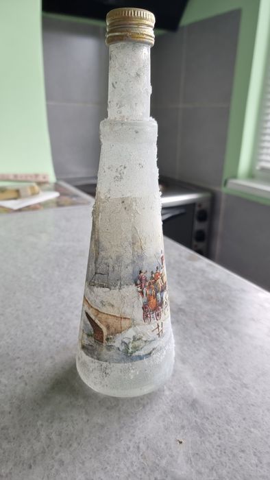 Бутилки с  коледни рисунки-2бр.