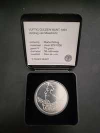 Modeda argint 50 Gulden Netherlands