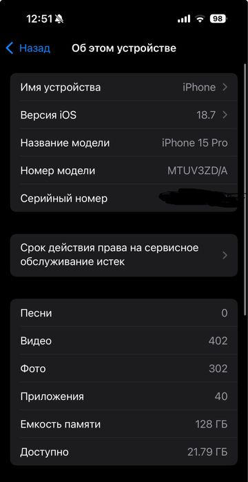 Iphone 15 pro 128gb