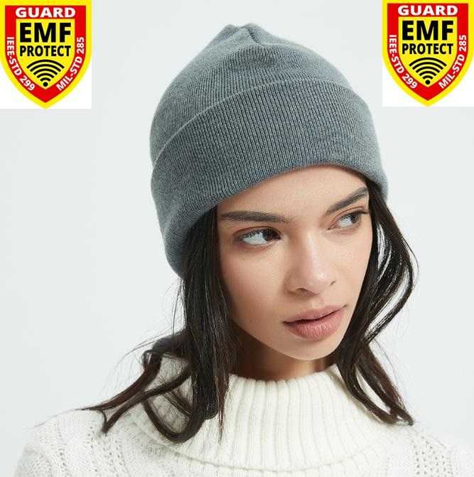 RF EMR EMP EMF 5G Електромагнитна Защита Шапка 100% Сребърни Нишки Ag+