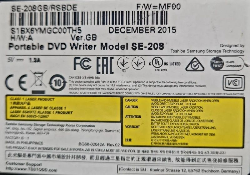 DVD Rewriter Samsung