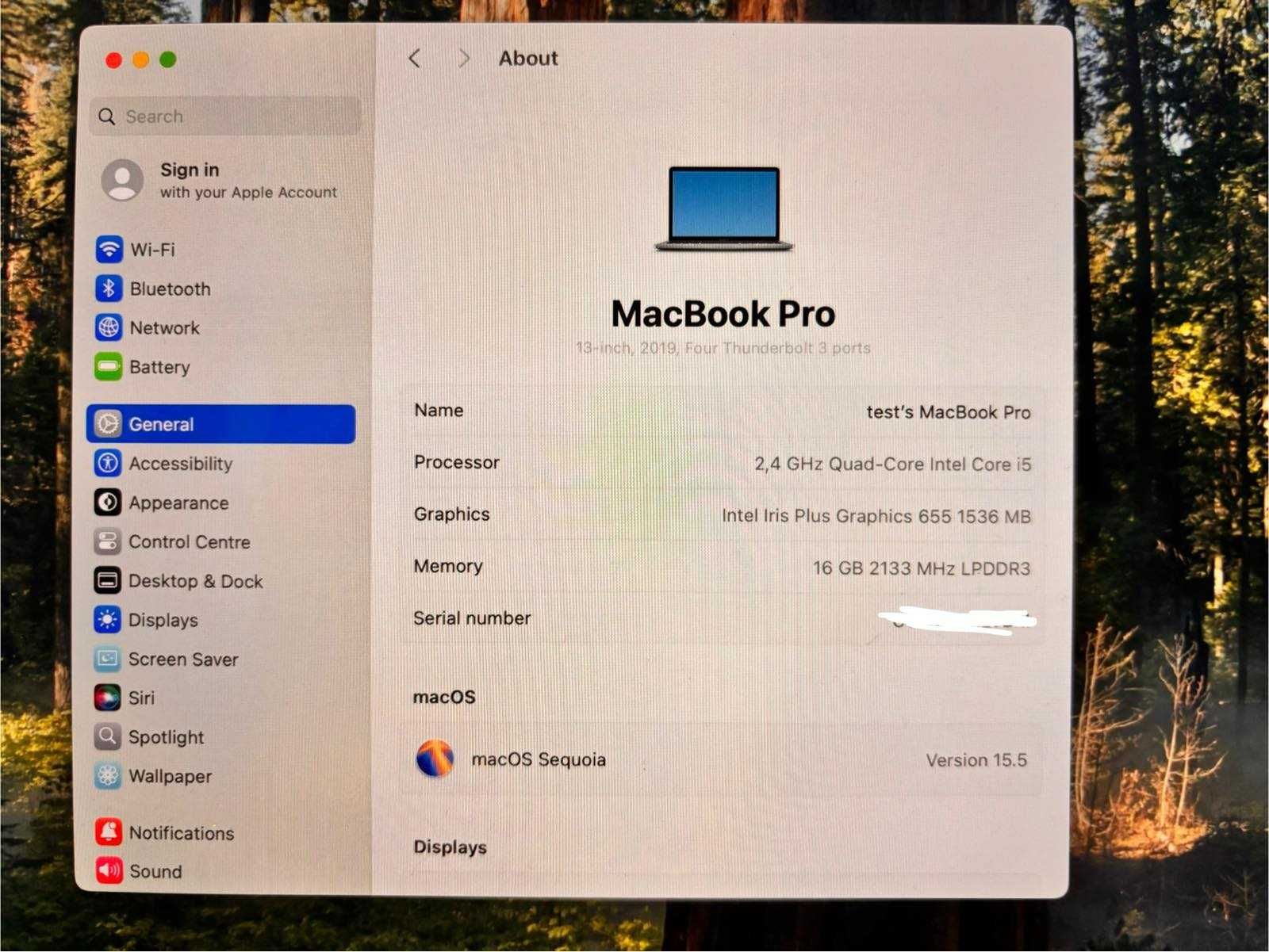 Macbook Pro 13" i5 2.4Ghz 16GB 512GB Touch Bar