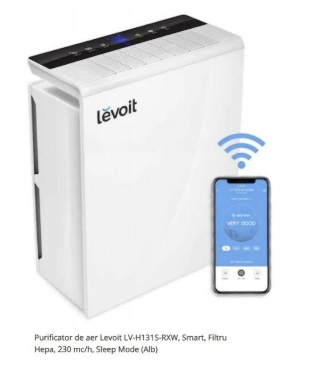 Purificator Levoit LV-H131S-RXW, Smart, Hepa, 230 mc/h, Sleep Mode