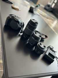 Vand aparat foto Canon EPS 2000D DSLR cu trei obiective
