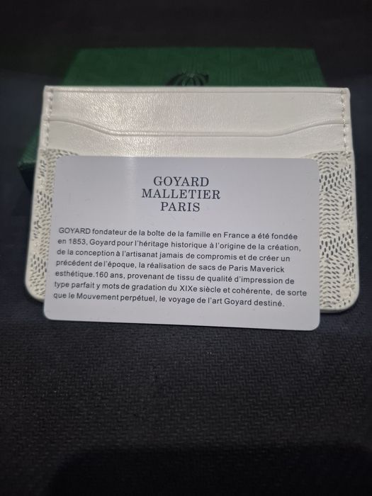 Portofel de carduri Goyard alb