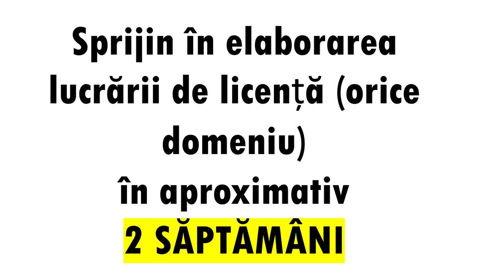 sprijin elaborare lucrare de licență/disertație orice domeniu rapid