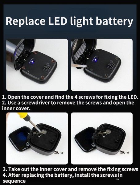 Пепелник за кола с ЛЕД лампа Многофункционален