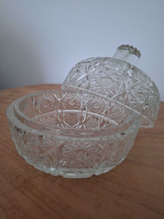 Bomboniera si fructiera cristal Boemia - Cehia