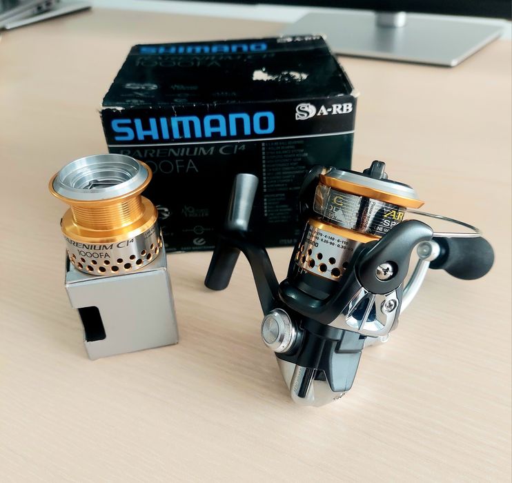 Mulineta ultralight Shimano Rarenium 1000FA, pastrav, biban