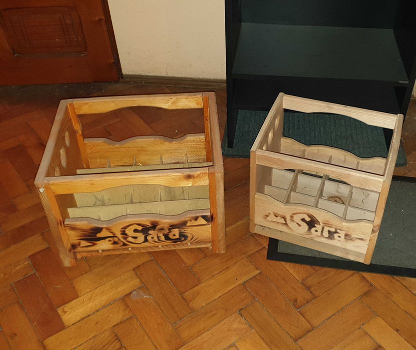 lada bere - suport vin - lada lemn decoratiune / suport sticle de vin