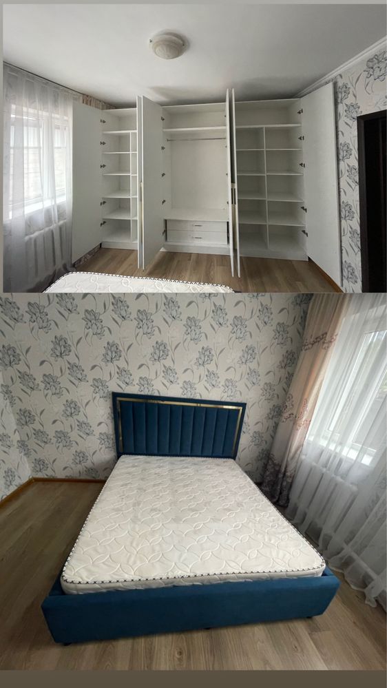 Продается кровать двухместный и шкаф