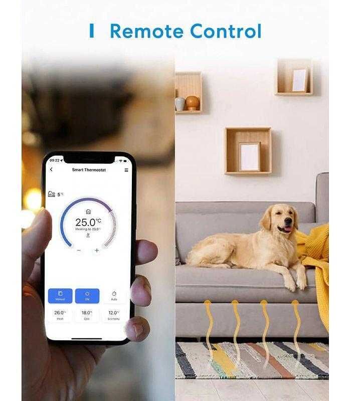 Термостат за бойлер и водна система Meross MTS200 WiFi с Apple HomeKit