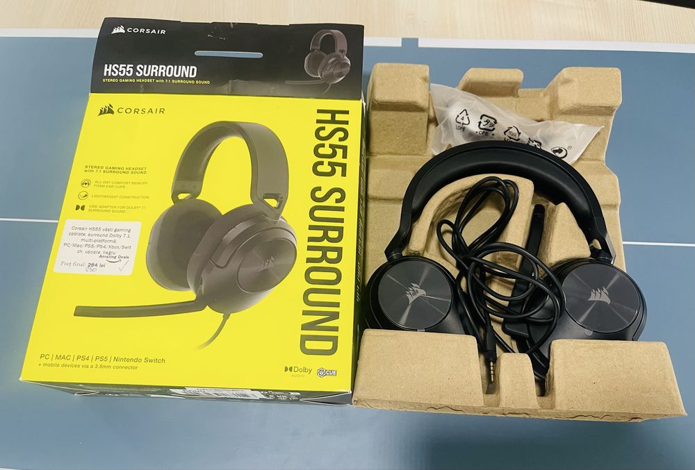 Căști Corsair HS55 Gaming Surround