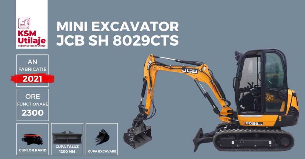 Mini Excavator JCB 8029 CTS | SH 2021 | GERMANIA | AUX Dual | Stage 5
