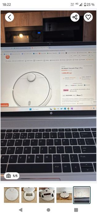 Aspirator inteligent Mi robot vacuum mop 2 pro