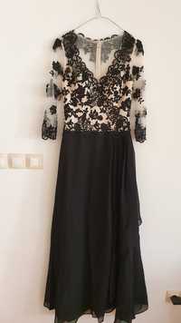 Абитуриентска, официална рокля-размер S, черно-бяла