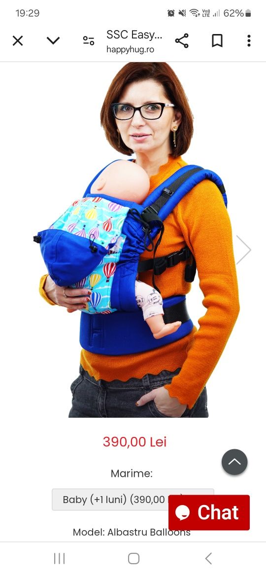 Vând marsupiu + protecție iarna Hapuy hug