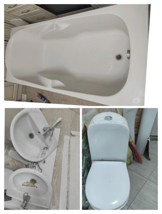 Ванна,туалет,раковины