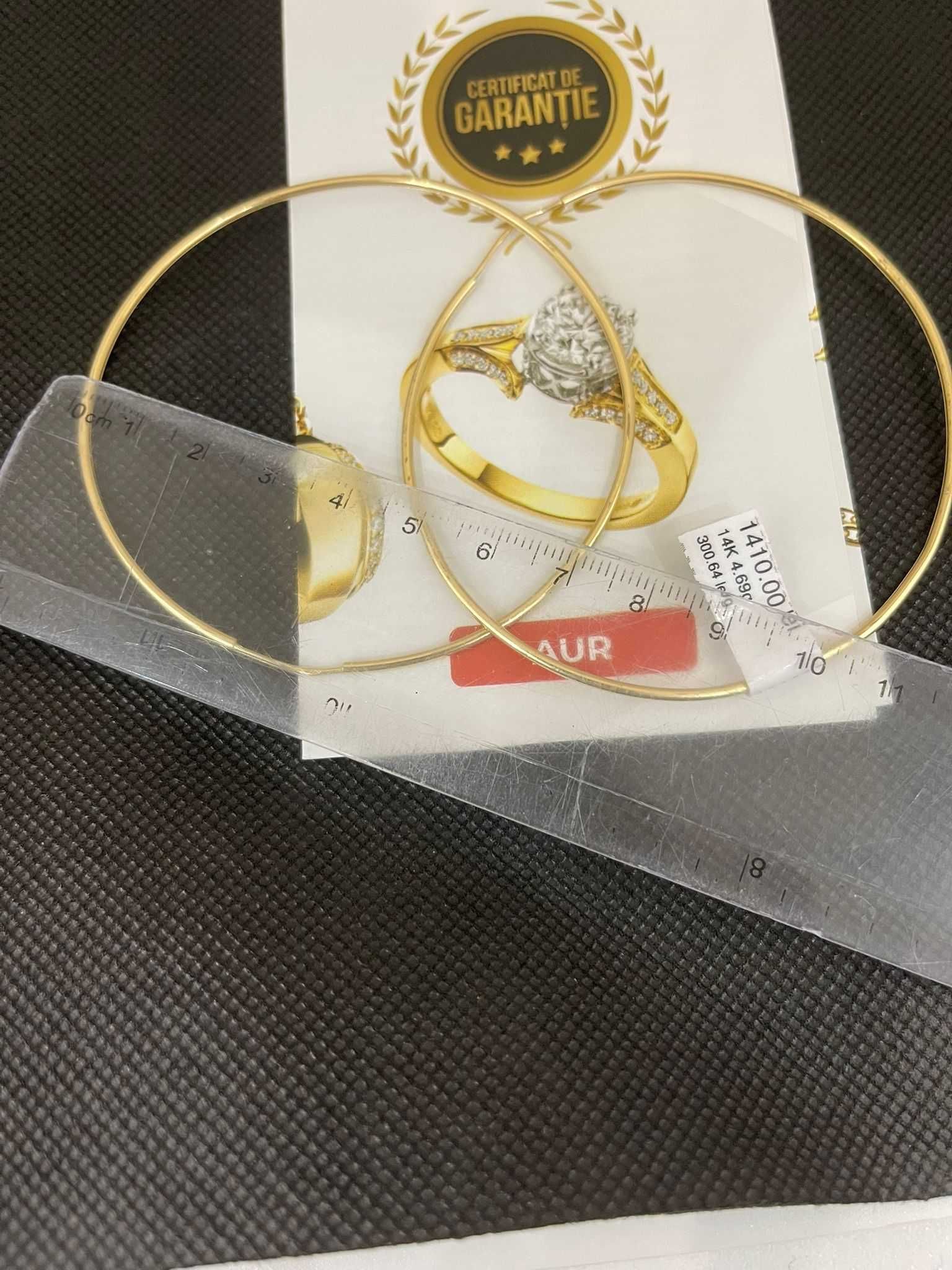 (Ag43) Cercei aur 14k 4.69gr B2933.2 - Garantie 2 ani!