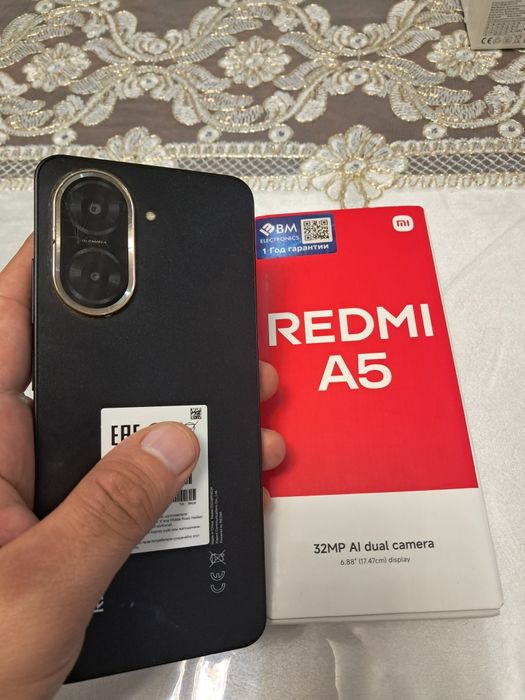 Xiaomi Redmi A5 64GB Black 2025 Karobka Sastayani Yaxshi 120gz Ekran