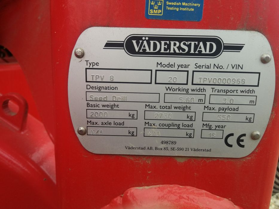 Semănătoare prășitoare VADERSTAD TEMPO V8