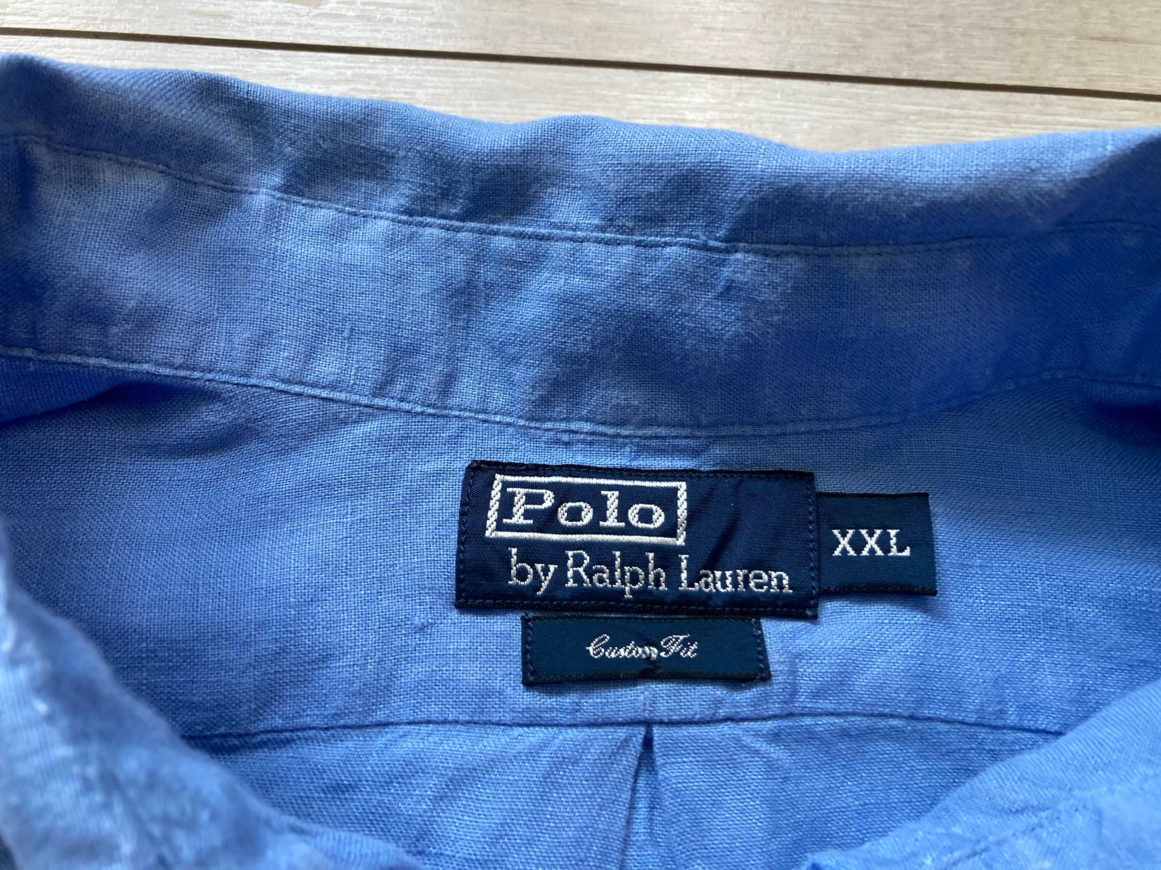 POLO By Ralph Lauren Custom Fit Linen мъжка ленена риза лен размер XXL