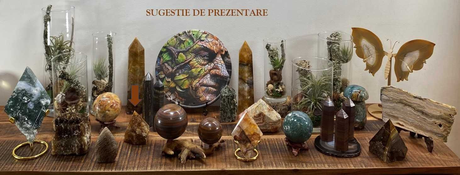 Cristale/Minerale - Cuart Hematoid Galben - varf polisat