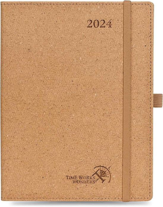 Agenda cu calend si planific, 22x16.5cm, din materiale reciclabile