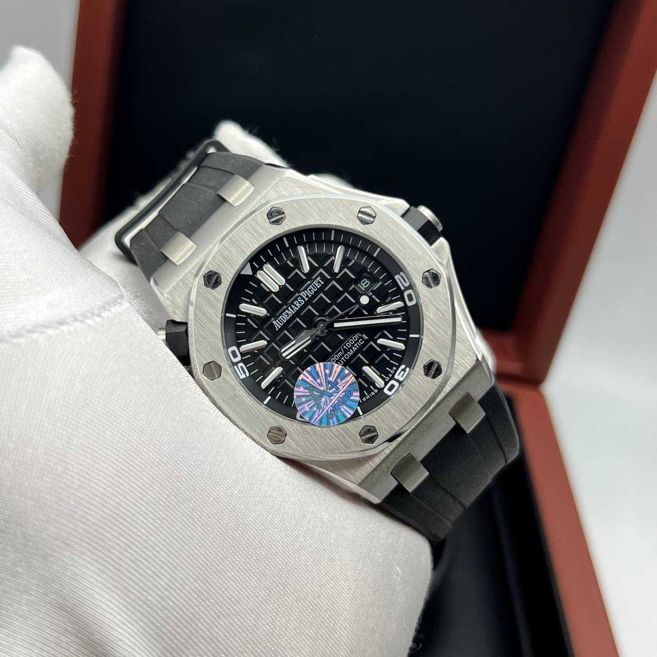 audemars piguet royal oak diver offshore сребристо/черно