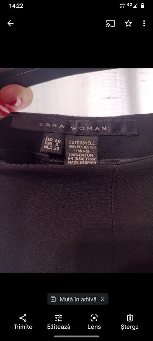 Fusta neagra Zara cu dantela!