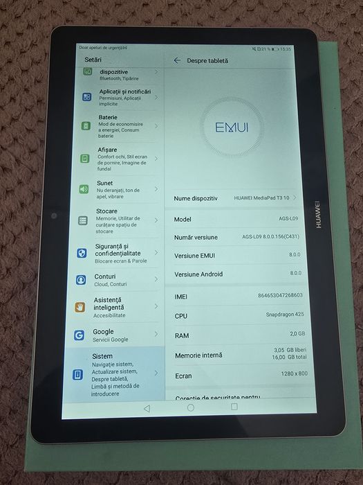 Huawei MediaPad T3 10 (AGS-L09, 9.6", 16GB, LTE + WiFi)