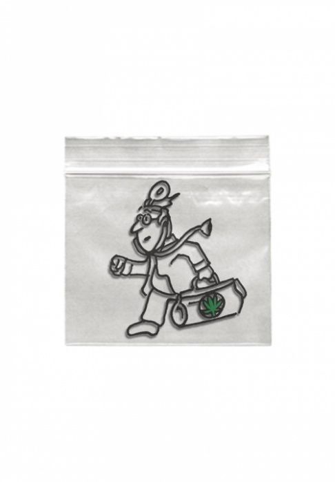 Pungulite pungi resigilabile ziplock Skull / Stay High Weed 100 Buc