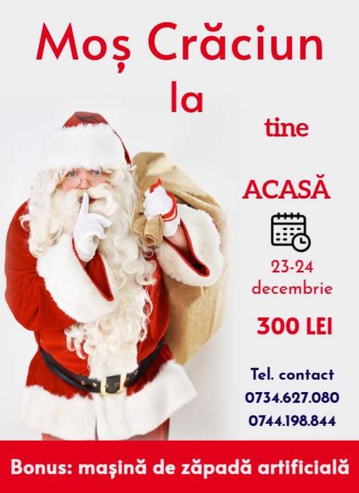Moș Crăciun la tine acasă!