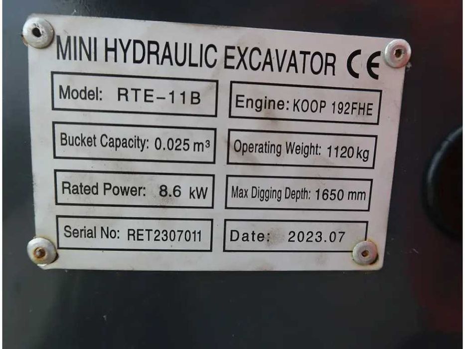 Miniexcavator RTE 11B