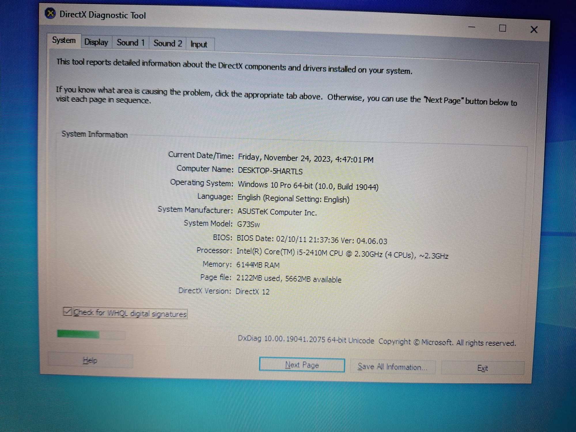 *Laptop Gaming Asus G73S | Notebook 17.30 inch | windows 10 functional