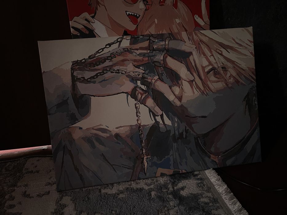 Аниме картина по номерам (нарисованная)