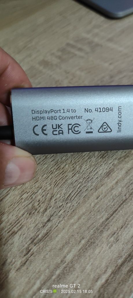 Adaptor DisplayPort 1.4 tată la HDMI mamă 8K Konverter, activ