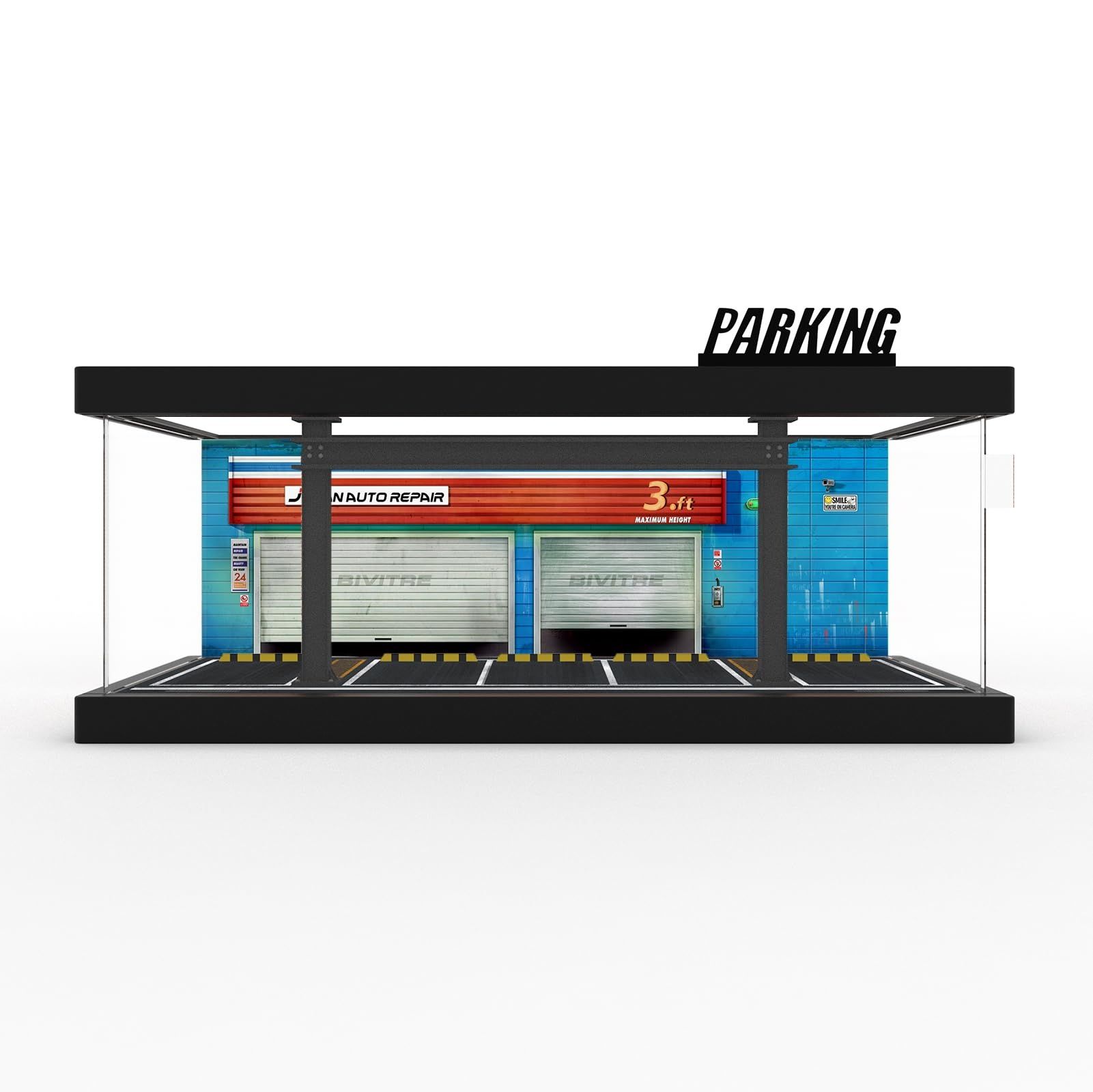 Паркинг витрина за Hot Wheels колички Акрилен Дисплей с Led за 1:64