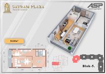 TJM "SAYRAM PLAZA" • 54.82 m2 • 1-xonali kvartira