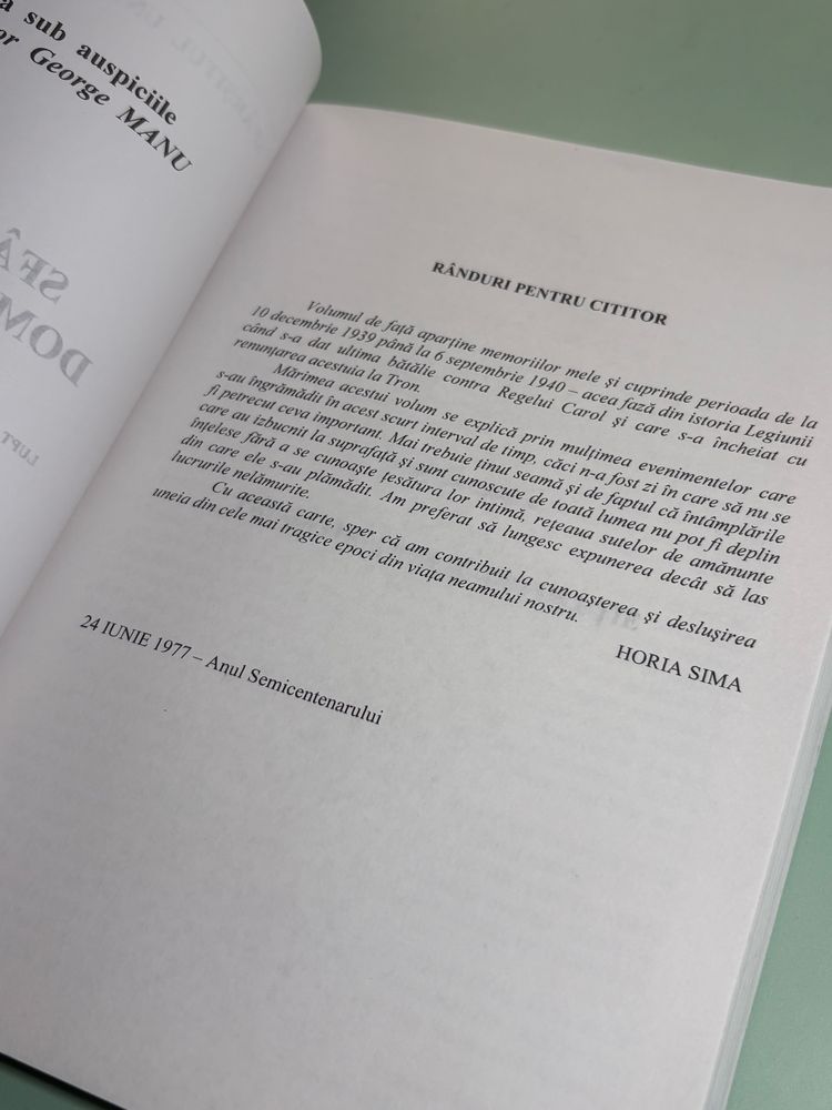Sfarsitul unei domnii sangeroase - Horia Sima, Legionar