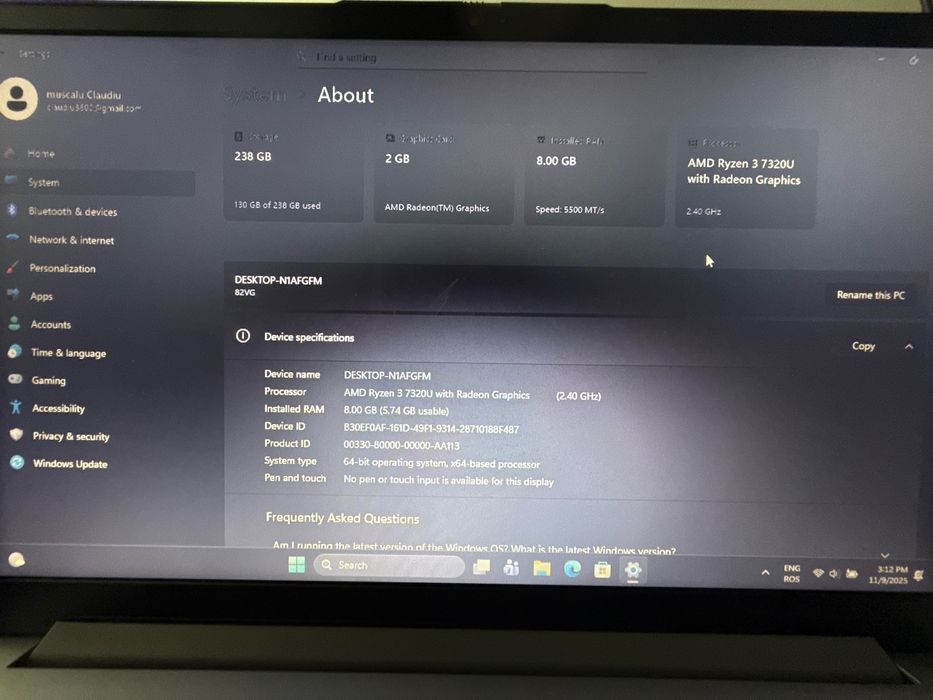 Laptop Lenovo Ideapad 1