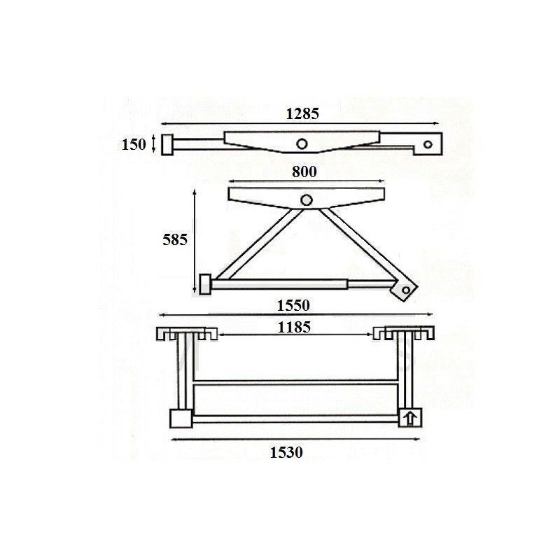 Mini elevator tip foarfeca 1500 kg, SelTech