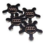135мм Капачки за джанти за Ауди Audi тип ЗВЕЗДИ OEM 4F0601165N - ЧЕРНИ