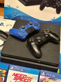 PS4 Slim 500 GB + 2 controlere