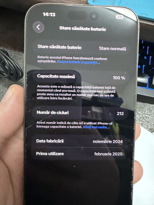 Vând Iphone 16 PRO MAX 256GB Silver